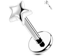 OUFER Body Piercing Titanium Labret Studs Lobe Lip Piercings 6/8mm Cartilage Flat Back Earrings Threadless Monroe Medusa 18G 16G Tragus Conch Helix Studs