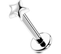 OUFER Body Piercing Titanium Labret Studs Lobe Lip Piercings 6/8mm Cartilage Flat Back Earrings Threadless Monroe Medusa 18G 16G Tragus Conch Helix Studs