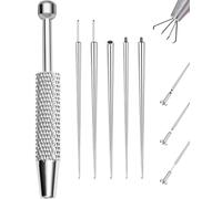 OUFER Ensemble de Pinces pour Piercing Acier Chirurgical Aiguille Guide de Perçage 16G 18G Pince pour Billes Outil de Piercing pour Ouvrir et Changer Accessoires de Kit pour Oreille, Nez, Lèvre