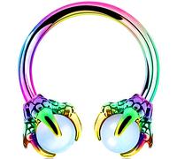 OUFER Helix Earring Horseshoe Earrings 18G Helix Piercing 316L Surgical Steel Helix Piercing Dragon Claws Circular Ring Cartilage Earring Body Piercing Jewellery