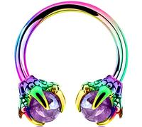 OUFER Helix Earring Horseshoe Earrings 18G Helix Piercing 316L Surgical Steel Helix Piercing Dragon Claws Circular Ring Cartilage Earring Body Piercing Jewellery
