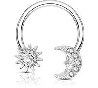 OUFER Piercing de Conch pour Tragus - 16 G - Septum - Acier Inoxydable 316L - Hélix - Anneau de Nez pour Femmes et Hommes