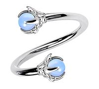 OUFER Piercing Oreille Cartilage Piercing Helix en Acier Chirurgical 316L avec Opale Griffe de Dragon Piercing Nez, Lèvre et Piercing Nombril Anneau de Nez Piercing Bijoux de Corps 16G