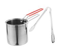 OUFGXZL 1 kit de friteuse en Acier Inoxydable Robuste, marmite à Frire antiadhésive, Panier à friture, Pinces, friteuse Polyvalente for Un Chauffage Rapide et Une Cuisine