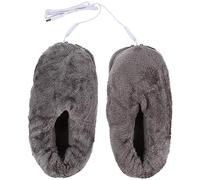 OUFGXZL 1 Paire de Chaussures chauffantes USB for Chauffe-Pieds électriques, Chaussons Confortables, Design Respirant for Une Utilisation en intérieur Froid(Grey,30x14cm)