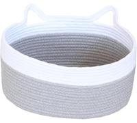 OUFGXZL 1 Panier tissé en Fil de Coton, Panier de Rangement élégant for Salon, Chambre à Coucher et Salle de Bain, Organisateur de Tissu for Jouets, couvertures et vêtements