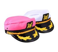 OUFGXZL Lot de 2 Chapeaux de Capitaine for activités de Plein air, Cosplay, fêtes à thème Nautique et Tenues décontractées, adaptés à Les âges