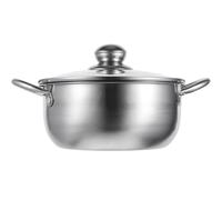 OUFGXZL Marmite Profonde en Acier Inoxydable, 23 cm, avec Couvercle, Multifonction, for Faire bouillir de la Soupe, Cuire des Fruits de mer, des légumes et des dim sum.(24X18X12CM)