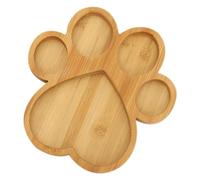OUFGXZL Plateau de Service élégant en Bambou avec Motif de Pattes, Plateau à collations, Assiette à Fruits décorative multifonctionnelle