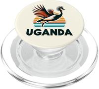 Ouganda - Logo de l'Ouganda - Grue couronnée Gris ougandais PopSockets PopGrip pour MagSafe