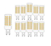 OUGEER Lot de 10 Ampoule LED G9 10W (Ampoule halogène équivalente 100W) G9 1000LM, Blanc Chaud 3000K, Base en Céramique,Non Dimmable, Ampoule capsule g9