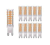 OUGEER Lot de 10 Ampoule LED G9 7W Equivalent 65W Ampoule Blanc Chaud 3000K 650lm AC220-240V 360 Degrés D'angle De Faisceau,Non-dimmable