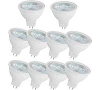 OUGEER Lot de 10 ampoules LED MR16 6 W GU5.3, équivalent à une ampoule halogène MR16 de 60 W, blanc froid 6000 K, 600 lumens, intensité non variable, AC220-240 V