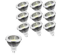 OUGEER Lot de 10 MR16 LED 6W 600 Lumens MR16 60W Halogène Equivalent Remplacement Blanc Froid 6000K, Angle de Faisceau 120°AC 85-265V PAS Dimmable Ampoule GU5.3 Spot