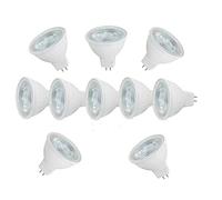 OUGEER Lot de 10 MR16 LED 6W 600 Lumens MR16 60W Halogène Equivalent Remplacement Blanc Froid 6000K, Angle de Faisceau 120°AC 220-240V PAS Dimmable Ampoule GU5.3 Spot