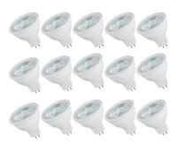 OUGEER Lot de 15 ampoules LED MR16 5W AC 220-240 V LED GU5.3 équivalent à 50W MR16 Blanc chaud 3000K Spot LED GU5,3 500 lm Intensité non variable