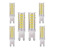 OUGEER Lot de 6 Ampoule LED G9 7W Equivalent 65W Halogène Ampoule Blanc Froid 6000K 650lm AC220-240V 360 Degrés D'angle De Faisceau,Non-dimmable