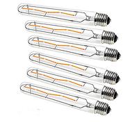 OUGEER Lot de 6 E27 Ampoule de Filament 4W Edison LED Ampoule Vintage T30 Ampoule à Incandescence Blanc Chaud 2700K 400LM Tungsten Ampoule Edison AC220V-240V,40W équivalent incandescent