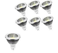 OUGEER Lot de 6 MR16 LED 6W 600 Lumens MR16 60W Halogène Equivalent Remplacement Blanc Froid 6000K, Angle de Faisceau 120°AC 85-265V PAS Dimmable Ampoule GU5.3 Spot