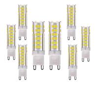 OUGEER Lot de 8 Ampoule LED G9 7W Equivalent 65W Halogène Ampoule Blanc Froid 6000K 650lm AC220-240V 360 Degrés D'angle De Faisceau,Non-dimmable