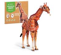 Ougist Puzzle en papier 3D - Jouets éducatifs pour enfants de 4 à 8 ans - Preschool - Jouets d'apprentissage DIY - Cadeaux d'anniversaire pour garçons et filles (girafe, 113 pièces)