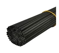 Ougual 100 Pièces Fibre Diffuseur de Remplacement Bâtons pour Arôme de Parfum (20cm*3mm, Noir)