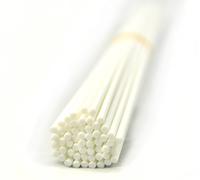 Ougual 50 pièces Fibre Diffuseur Recharge Bâtons de Remplacement pour Parfum Arôme (25cm*3mm, Blanc)