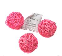Ougual Ensemble de 10pcs Osier Naturel rotin Tableau fête de Mariage à Suspendre d'équilibre Boules de Noël décoratifs 5cm Rose