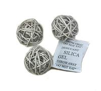 Ougual Osier Naturel Boules rotin Table fête de Mariage à Suspendre d'équilibre Boule de Noël décoratifs (Gris, 4cm, 10pcs)