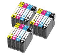 Ouguan® 12x Remplacement pour Epson T0711 T0712 T0713 T0714 T0715 Cartouches d'encre Compatible avec Epson Stylus SX218 SX400 DX8450 SX415 SX515W SX215 DX4050 DX4400 SX200