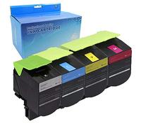 Ouguan® Cartouche de Toner Compatible pour Lexmark C540 C543 C544 C546 X543 X544 X546 X548 - C540H1KG C540H1CG C540H1MG C540H1YG -(1Noir 1Cyan 1Magenta 1Jaune)