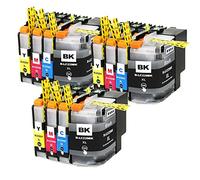 Ouguan® Cartouche d'encre Compatible pour Brother LC229XL LC225XL LC229 LC225 Compatible avec Brother MFC-J5320DW/J5620DW/J5625DW /J5720DW-3Noir,3Cyan,3Magenta,3Jaune