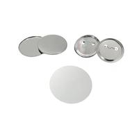 OUHFCASN 100 pièces de boutons-pression en métal vierges for la fabrication de badges à base de fer (25-75 mm). Polyvalence pour les loisirs créatifs(56MM)