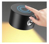 OUHFCASN Applique Murale LED 19 Couleurs RVB à intensité Variable, Applique Rechargeable Piles, éclairage for Tableau, Commande Tactile et Distance, 360°(2PCS,Black)