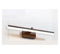 OUHFCASN Applique Murale Moderne à LED Marron Blanc Argent doré 51/80/100 cm de Long éclairage for Tableau Miroir Salle Bain en Aluminium(Golden,Warm 2700-3500K_51CM)