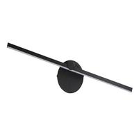 OUHFCASN Appliques murales d'intérieur à LED Nordiques 8 W Blanc/Noir for la Maison Chambre Coucher Miroir de Chevet Avant avec Applique Murale Interrupteur(Nature 4000K,Black No Switch)