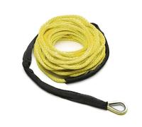 OUHFCASN Corde de treuil synthétique 6 mm x 15 m for Camion, Bateau, Remplacement d'urgence, Accessoires d'extérieur for Voiture, VTT, UTV, 3400 kg Léger et Plus résistant à l'abrasion(Yelloew)