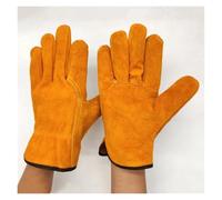 OUHFCASN Gants de travail en cuir de vache souple, for conducteur, conduite, ferme, jardin, soudage, Protection de sécurité, de mécanicien Convient pour four/cheminée/soudure/cuisinière