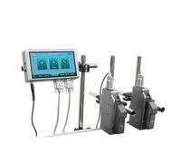 OUHFCASN Imprimante à Jet d'encre en Ligne, Code QR, Code-Barres, numéro de série, Date d'expiration, imprimante d'étiquettes Léger et Pratique(12.7mm-2nozzl-no Ink)