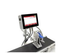 OUHFCASN Imprimante à Jet d'encre Industrielle en Ligne 130Pro, buse de 12,7 mm, Coque argentée, Texte, QR, Code-Barres, numéro de lot, Logo, Date, étiquette Léger et Pratique(Sliver)