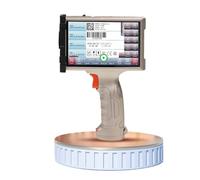 OUHFCASN Imprimante À Jet d'encre Portative Industrielle 1200PDI, avec Écran Tactile De 6.5 Pouces, for Numéro De Lot, Code-Barres QR, Logo Taille Flexible(12.7mm with 1 Ink)