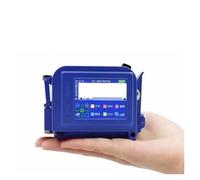 OUHFCASN Imprimante à Jet d'encre Thermique portative, 12.7mm, 25W, for QR Bar, Code de lot, Date, Logo, étiquette d'expiration Taille Flexible(Blue with Cartridge)