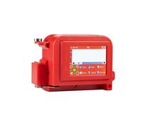 OUHFCASN Imprimante à Jet d'encre Thermique portative, 27 Langues, 12.7mm, avec écran Tactile, for Code de lot QR Bar, Date, Logo Taille Flexible(Red Printer no Ink)