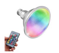 OUHFCASN Lampe LED Par38 étanche IP65 20 W RGB 3000 K 4000 K 6000 K E27 for piscine avec télécommande pour atelier de magasin à grande hauteur