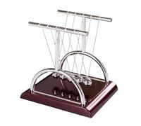 OUHKDM Berceau de Newton, Pendule à 5 Billes, Jouet d'équilibre Physique et Scientifique pour Bureau et Bureau - Grand Objet de décoration et Cadeau éducatif pour Adultes et Hommes(T-Shaped)