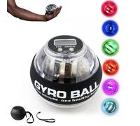 OUHKDM Renforceur de préhension Curaball avec Compteur et lumière, Balle gyroscopique à démarrage Automatique 6 Couleurs, Balle de Torsion en métal pour l'entraînement des Mains