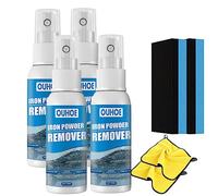 OUHOE Iron Powder Remover, Car Rust Removal Spray for Car, Rust Inhibitor Derusting Spray, for Rust Removal of Various Metal Automobile (4p-30ml)