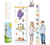 ouhos Toise de mesure pour enfants - Toise de croissance - Tenture murale enroulable - Altimètre - En toile amovible - Règle de mesure pour bébé, chambre d'enfant, chambre à coucher - Décoration