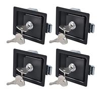OUHUAN 4 Pièces Remorque Boîte à Outils Serrures Porte Palette Poignée Loquet Antivol Palette Serrures