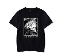 OUHZNUX Black Clover T-Shirt Enfant Cospaly Asuta Print Pop T Shirt Coton Noir Filles/garçons Manches Courtes XXS-3XL